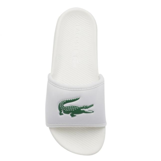 Mens White/Green Croco 119 Slides