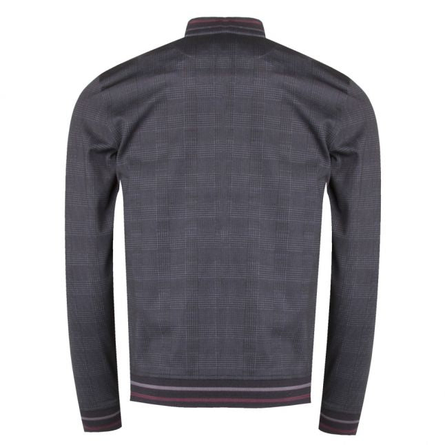 Mens Black Tootie Check Bomber Jacket