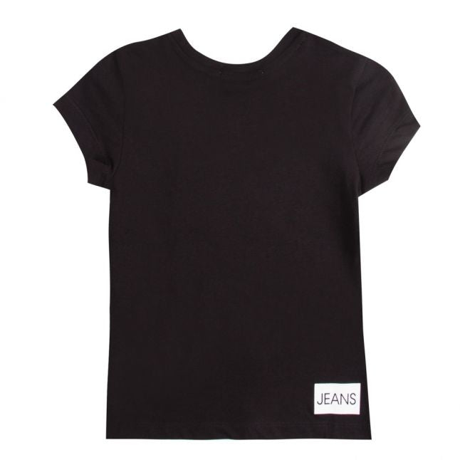 Girls Black Institutional Logo S/s T Shirt