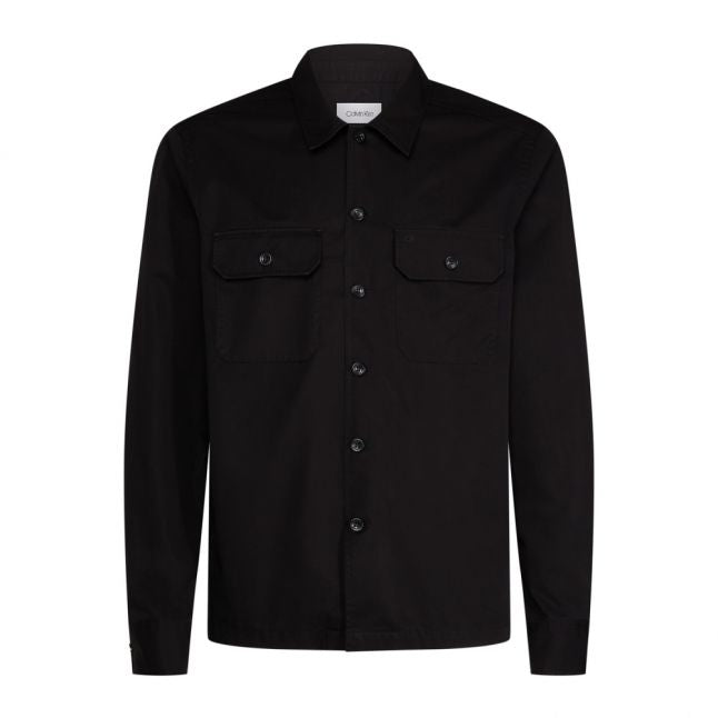 Mens Black Twill Overshirt