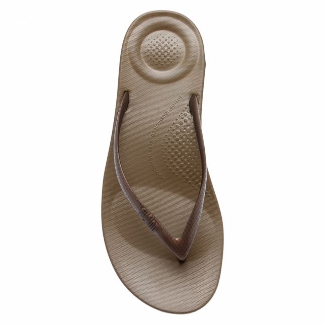 Womens Bronze Iqushion Flip Flops