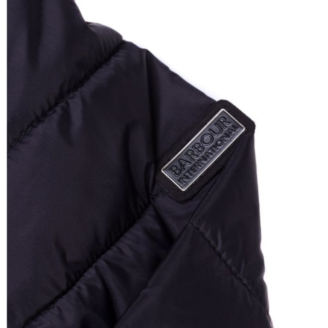 Boys Black Crossover Quilted Jacket