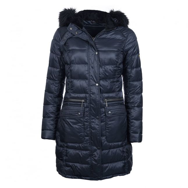 Womens Navy Dunnet Quilted Coat