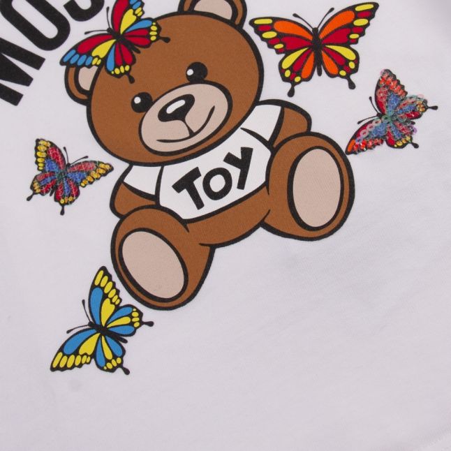 Baby White Toy Butterfly S/s T Shirt