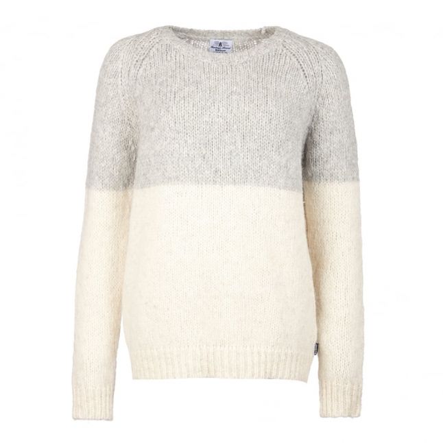 Heritage Womens Light Grey Helen Crew Knit Jumper