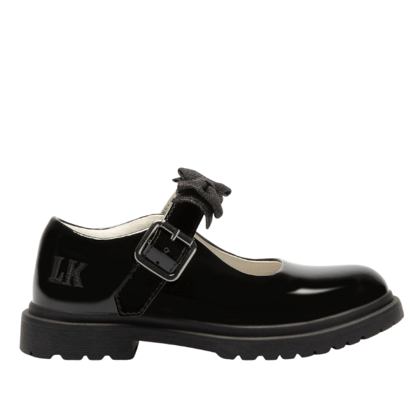 Girls Black Patent Mollie School Shoes