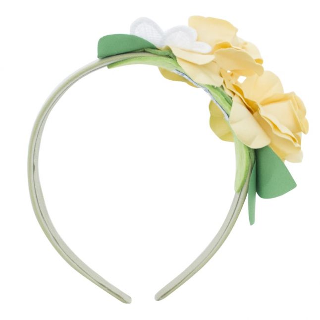 Girls Yellow Floral Headband