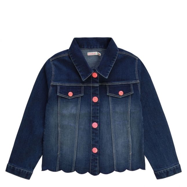 Girls Dark Blue Mermaid Denim Jacket