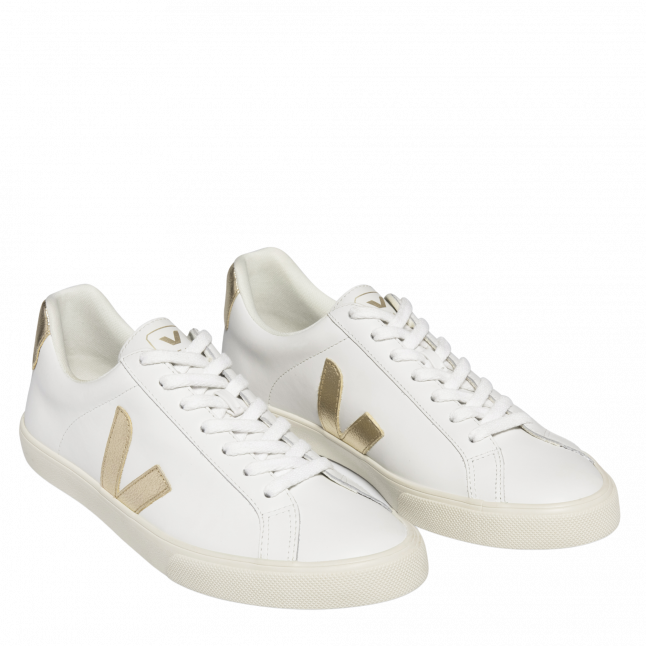 Womens Extra White Platine Esplar Logo Trainers