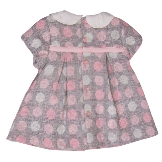 Baby Old Pink Dotted Dress