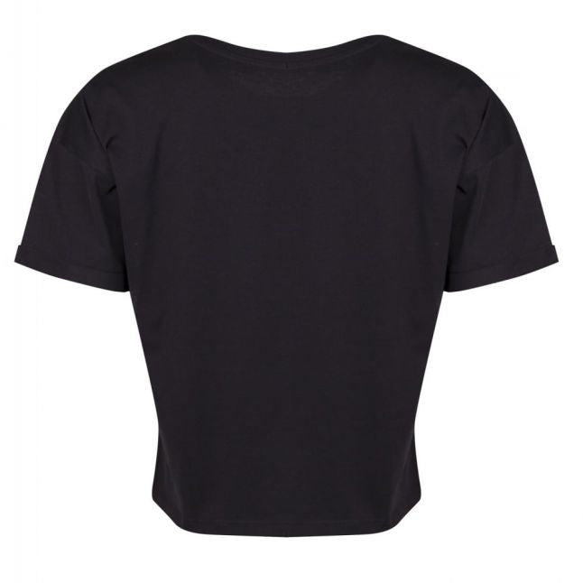 Womens Black Teco-22 Cropped S/s T Shirt