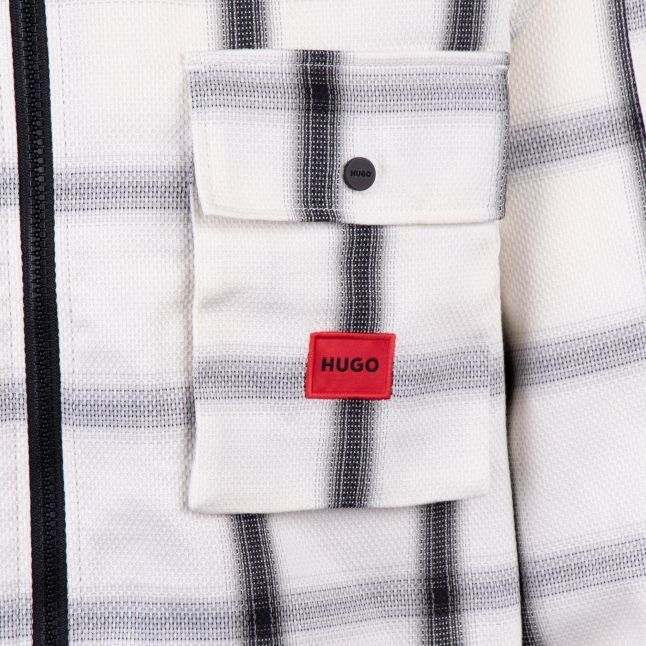 Mens Off White Emmond Check Zip Overshirt