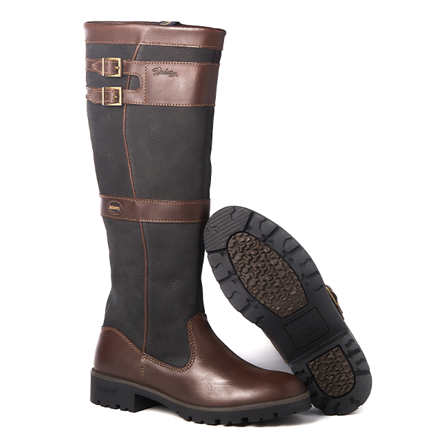 Womens Black & Brown Longford Boots