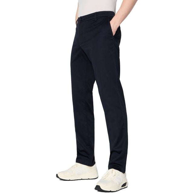 Mens Navy Branded Chino Trousers