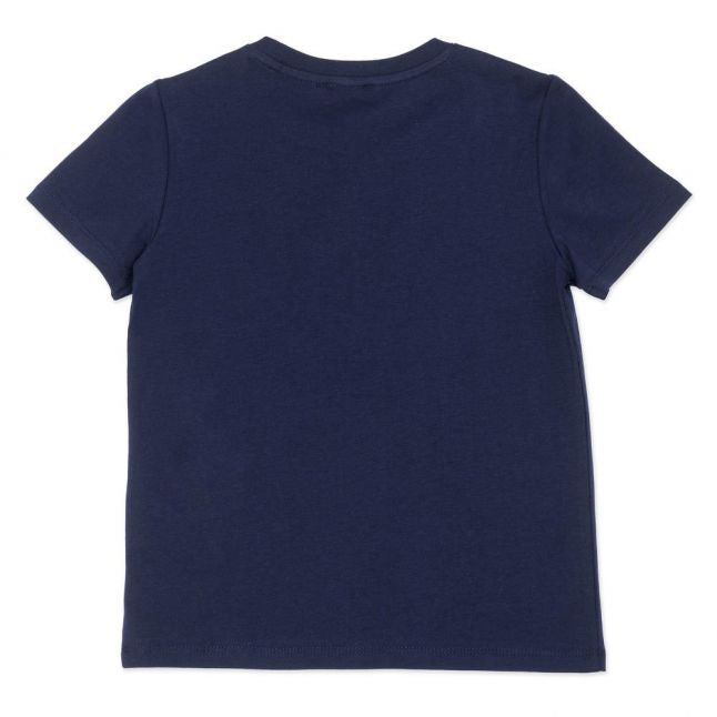 Girls Navy Basic Logo S/s T Shirt