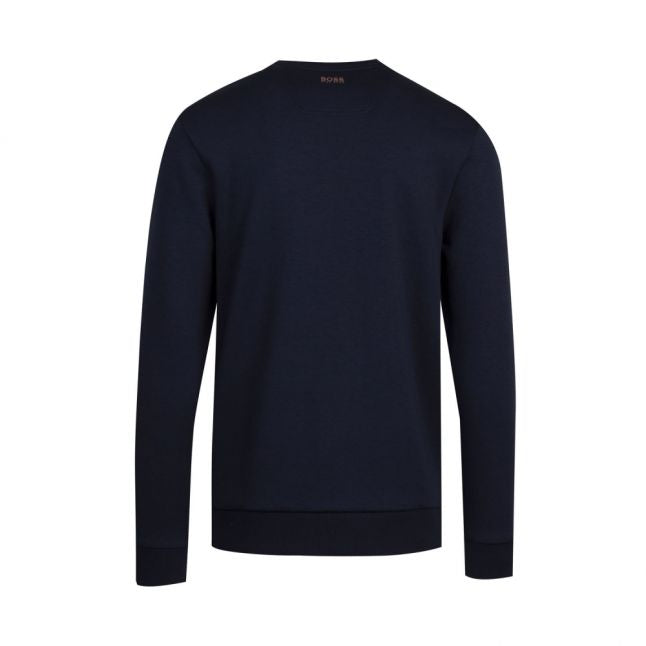 Athleisure Mens Navy Salbo Circle Crew Sweat Top