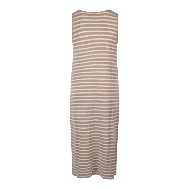 Womens	Beige/Cream Ocean Stripe Midaxi Dress