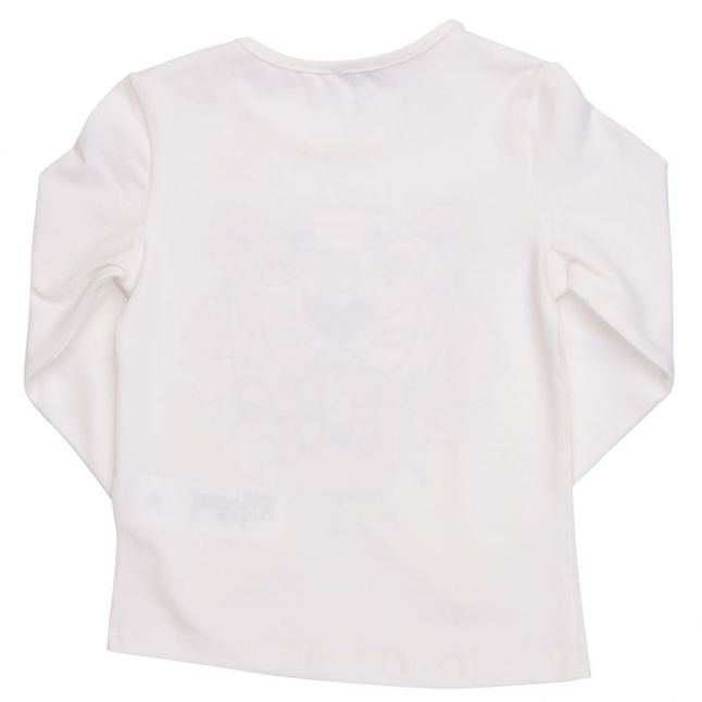 Girls Ecru Tiger 2 L/s T Shirt