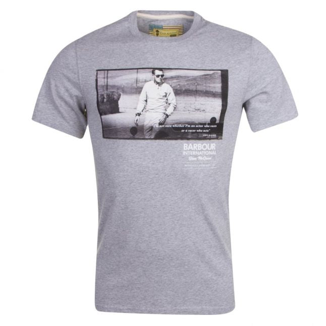 Steve McQueen™ Collection Mens Grey Marl Racing SMQ S/s T Shirt