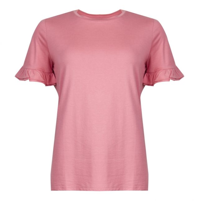 Casual Womens Medium Pink Takatja Frill S/s T Shirt