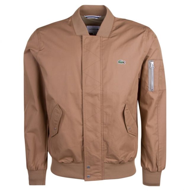 Mens Kraft Beige Branded Bomber Jacket