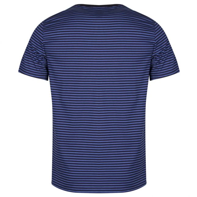 Mens Navy Fine Stripe S/s T Shirt