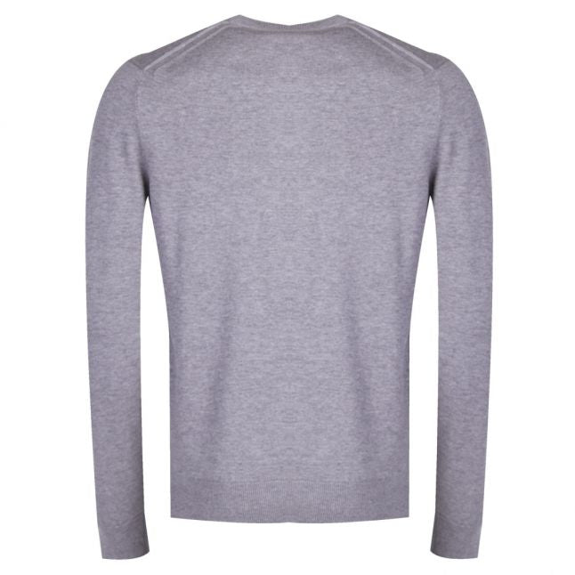 Casual Mens Light Grey Albonok Crew Neck Knitted Top