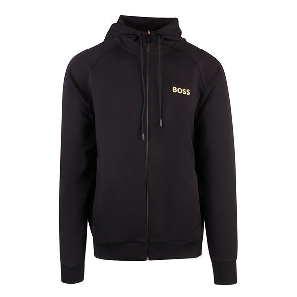 Mens Black Saggy 1 Zip Through Hoodie