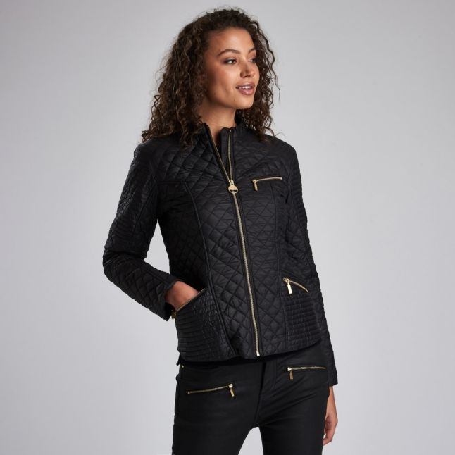 Womens Black Ronda Quilted Jacket