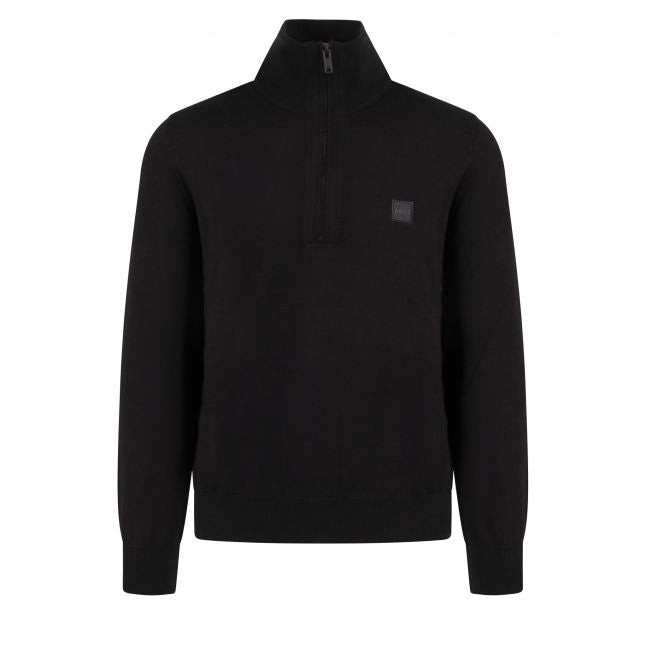 Mens Black Kanobix_S 1/2 Zip Knit