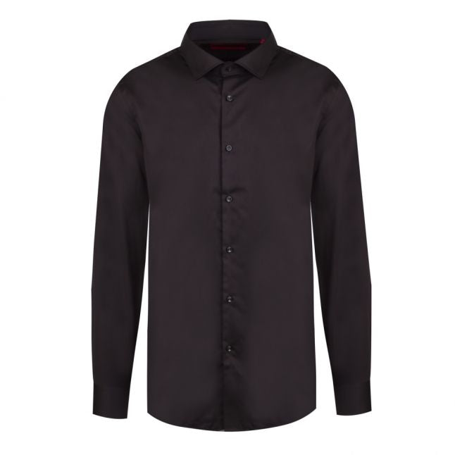 Mens Black Kenno Slim Fit L/s Shirt