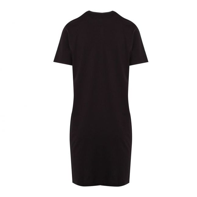 Womens Black Mesh Tape S/s Dress