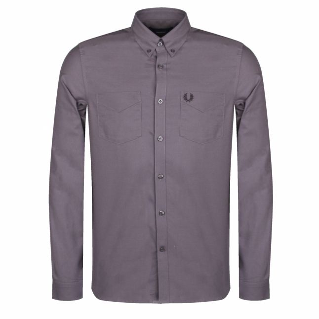 Mens Gunmetal Classic Oxford L/s Shirt