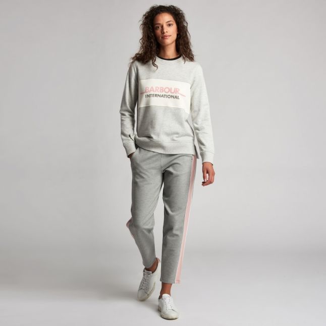 Womens Pale Grey Marl Shuttle Overlayer Sweat Top