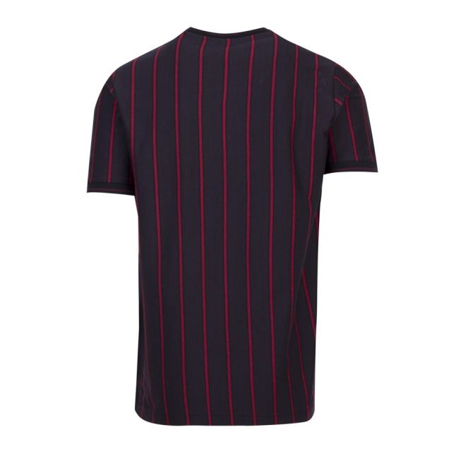 Mens Navy Pinstripe S/s T Shirt