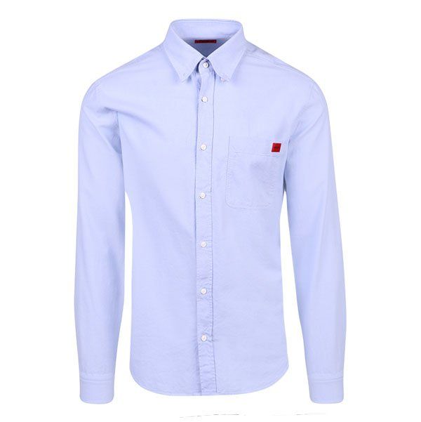 Mens Light/Pastel Blue Evito Slim Fit L/s Shirt