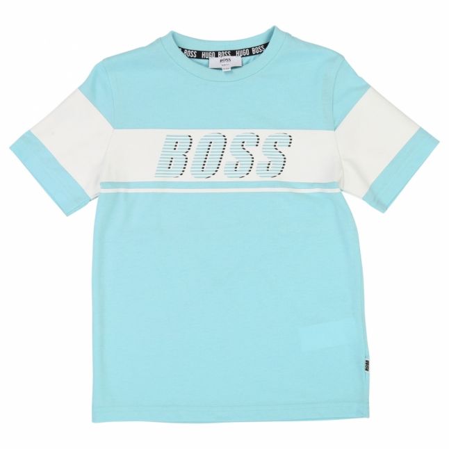 Boys Turquoise Go Faster Logo S/s T Shirt