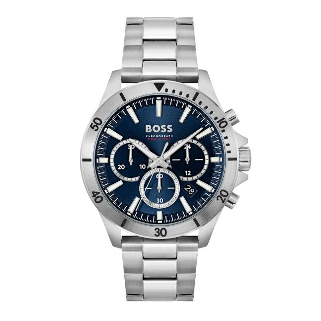 Mens Silver/Blue Troper Bracelet Watch