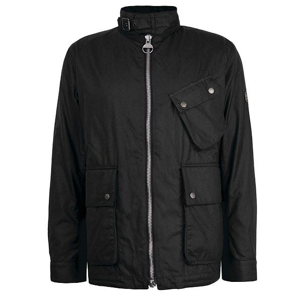 Mens Black Transport Waxed Jacket