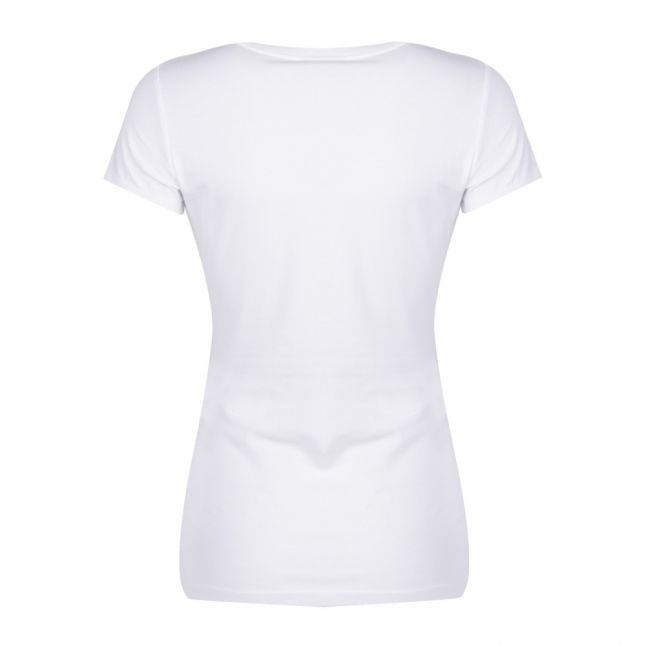 Womens Optical White Logo Heart Slim S/s T Shirt