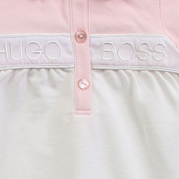 Baby Pink Embroidered Logo Polo Dress