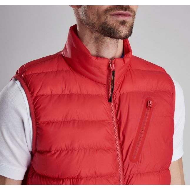 Mens Race Red Brake Padded Gilet