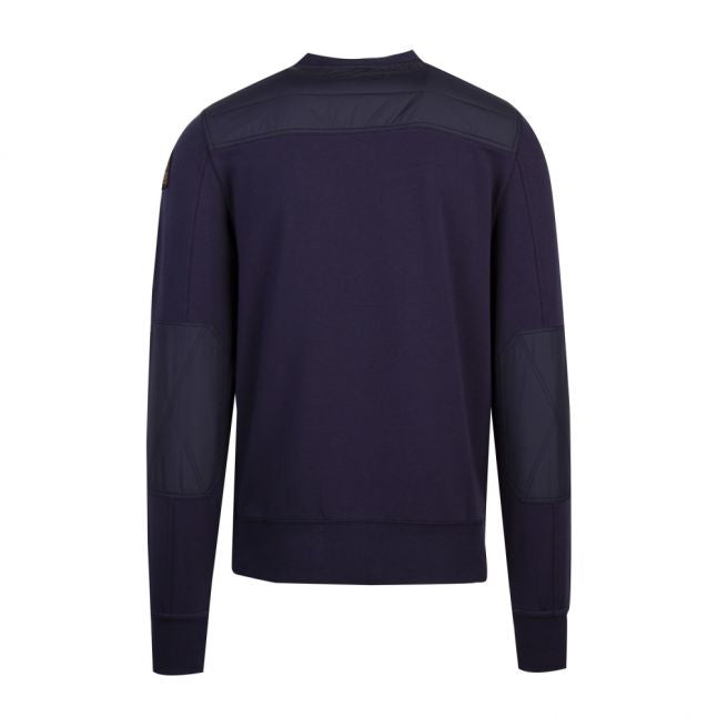 Mens Blue Black Grady Pocket Sweat Top