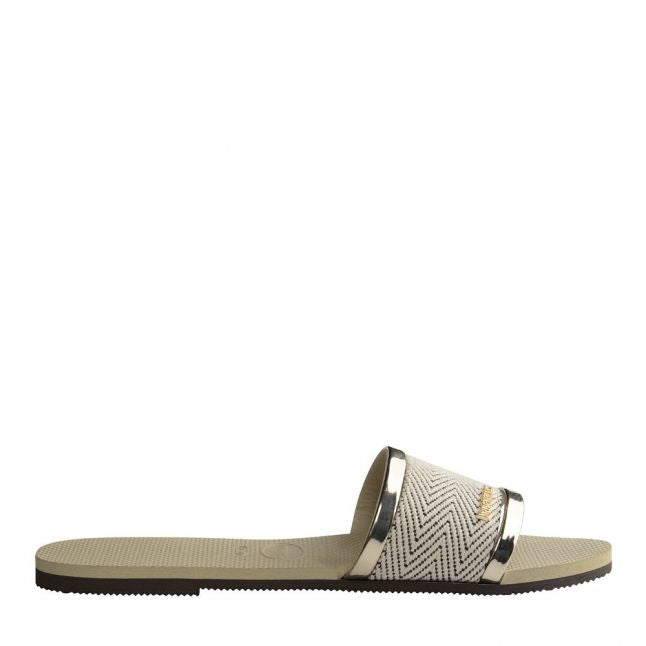 Womens Sand Grey You Trancoso Premium Slides