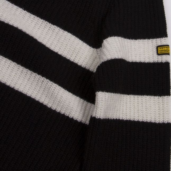 Womens Black Quayle Stripe Knitted Jumper