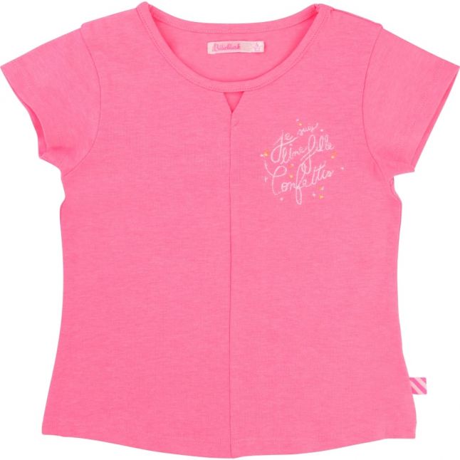 Girls Pink Confetti S/s Tee Shirt