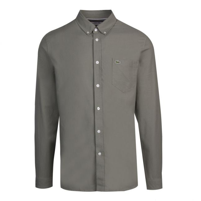 Mens Sergeant Green Oxford Regular Fit L/s Shirt