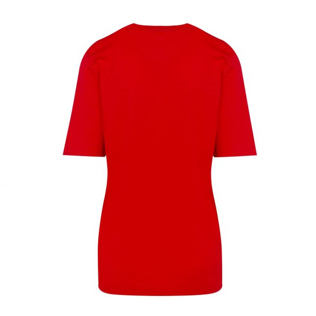 Womens Red Ditsy Heart S/s T Shirt