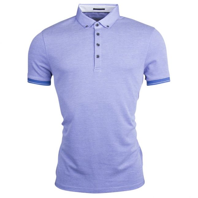 Mens Blue Branin Oxford S/s Polo Shirt