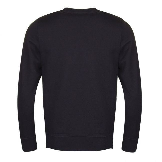 Mens Black Crew Regular Fit Sweat Top